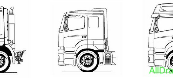 Mercedes-Benz Axor C (2006) truck drawings (figures)
